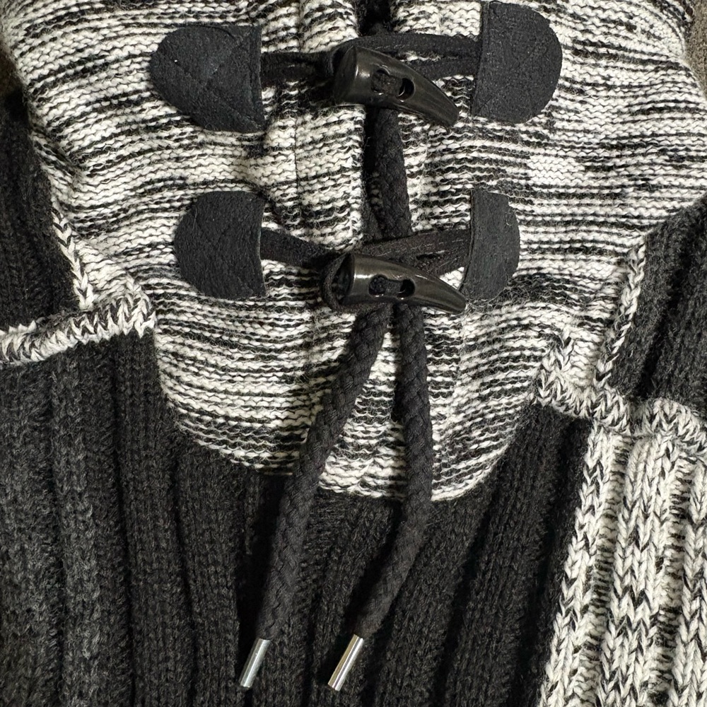 Leif Nelson Patchwork Turtleneck Sweater - Black … - image 4